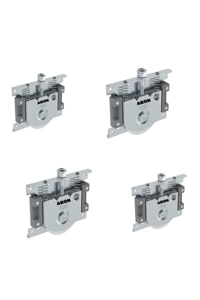 ARON (4 ADET) Mepa Pkm80 Rulmanlı 80kg. Ağır Tip Sürgülü Ray Dolap Gardırop Kapak Makarası