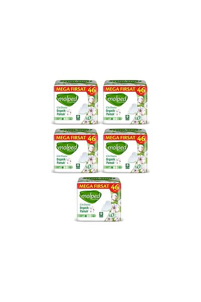 Molped Pure&Soft Sanitary Pad Mega Normal 5 Pack of 46