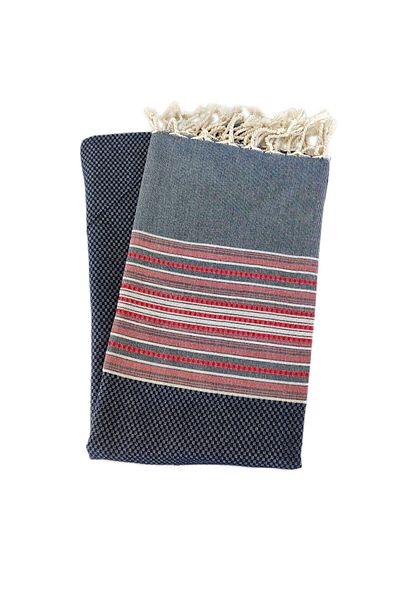 Peştanoz Peshtemal, 100% bumbac, Melissa Pattern Midnight Blue, prosop de plajă, prosop de baie