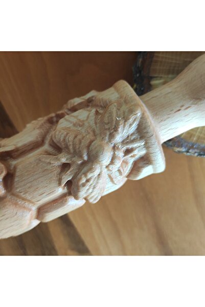 wood and craft Arı ve bal peteği desenli üç boyutlu kurabiye şeker hamuru mer...
