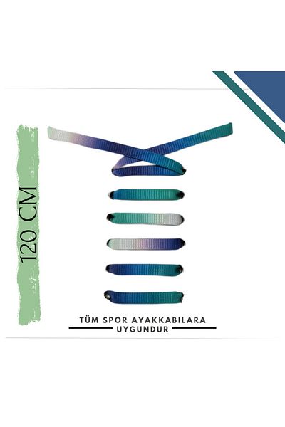 MAG 120cm White - Blue Color Gradient Sports Shoelace
