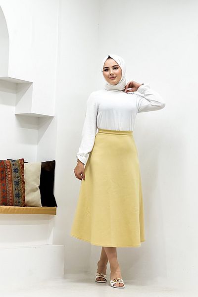 CNG MODA Puff Scuba Skirt