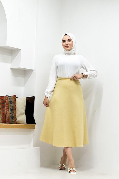 CNG MODA Puff Scuba Skirt