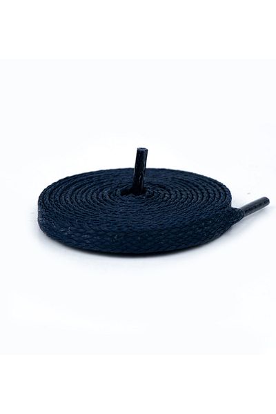 AiryFooT Flat Waxed Cotton Boots Shoelace 150 cm (Navy Blue)
