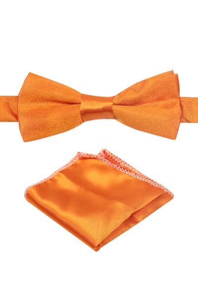 SIRRI 3-14 Years Boy Satin Bow Tie Handkerchief Set - Single Size