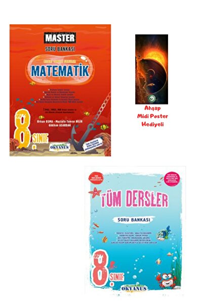 Okyanus Yayınları 8.Sınıf Master Matematik Soru Bankası ve Tüm Dersler Soru B...