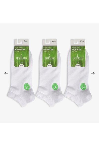 Bolero 6-Piece Bamboo Booties Women's White Socks