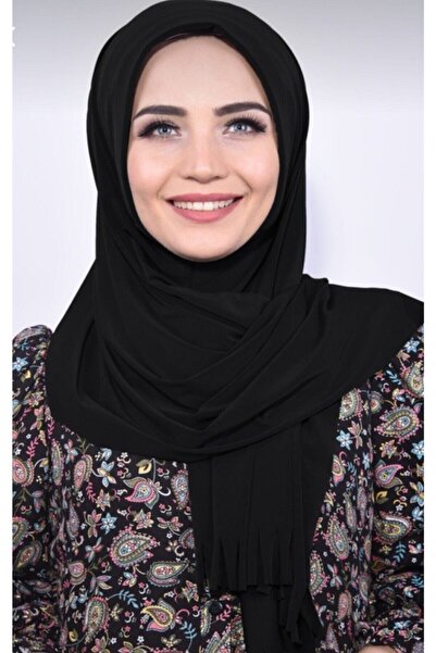 Moda Asse Pratik Hazır Hijab Şal Siyah