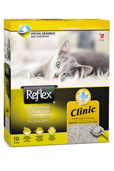 Reflex Clumping Cat Litter Clinic Özel Formüllü Topaklanan Bentonit Kedi Kumu 10 Lt