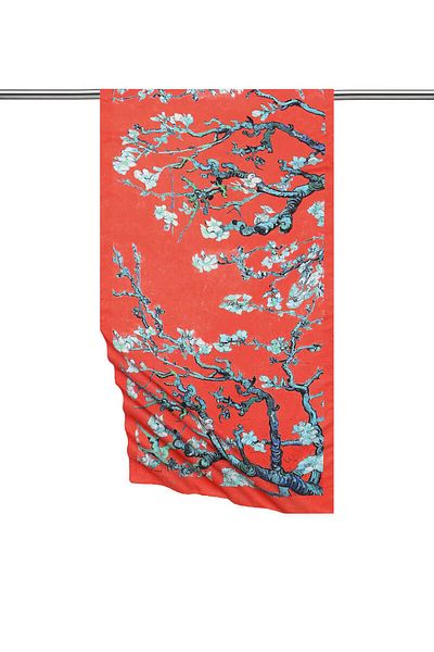 Bursa İpek Pomegranate Almond Flower Silky Scarf