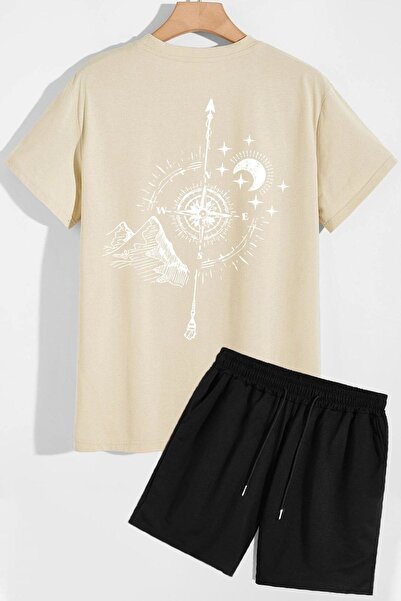 Adrift Unisex Σετ Σορτς Πυξίδα και Φούτερ TSH-PUSULA-SHRT-DÜZ