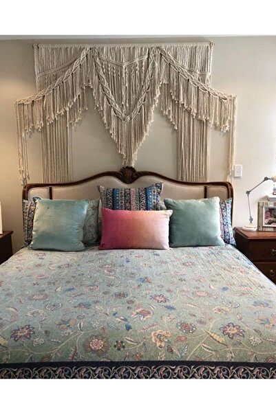 EdaTasarım Makrome Perde Bohem Yatak Başlığı