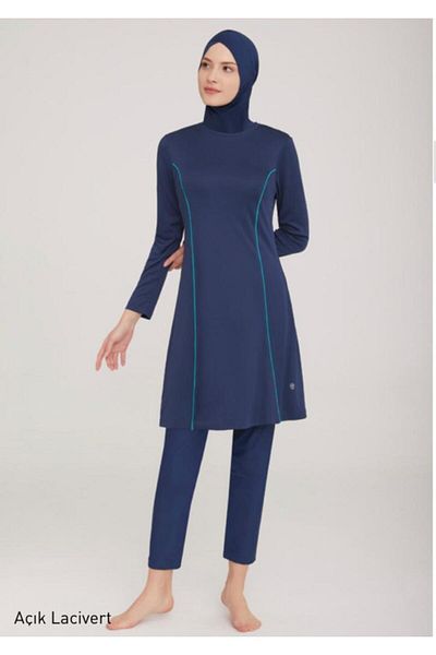 ROZAMAY BirolGaye Rozamay 9021 Navy Blue Lycra Ολόσωμο Μαγιό Hijab