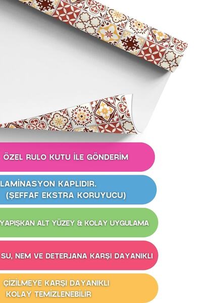 Baskı Madeni Yapışkanlı Parlak Folyo- Tezgah Arası, Masa, Duvar Kaplama Folyosu