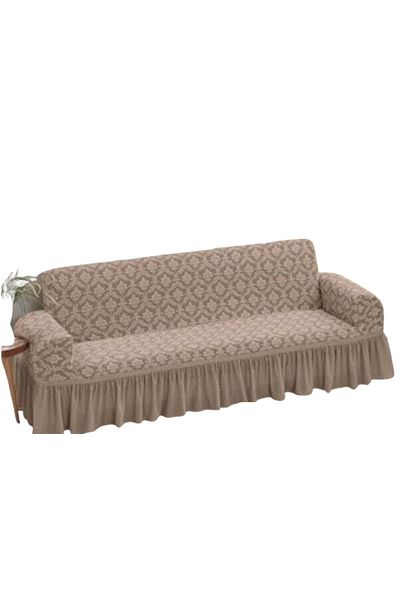 HEYTGAH Jacquard Sofa Sofa Sofa Bed Cover Lycra Elastic Standard 3-Seat Ottoman Pattern Seat Cover Stone