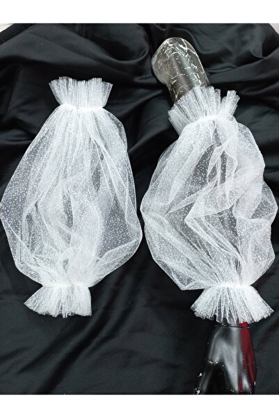 es moda shop Beste Işıltılı Abiye Gelin Φοράει λευκό χρώμα στα χέρια