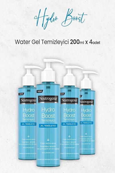 Neutrogena Hydro Boost Water Gel Temizleyici 200 ml x 4 Adet