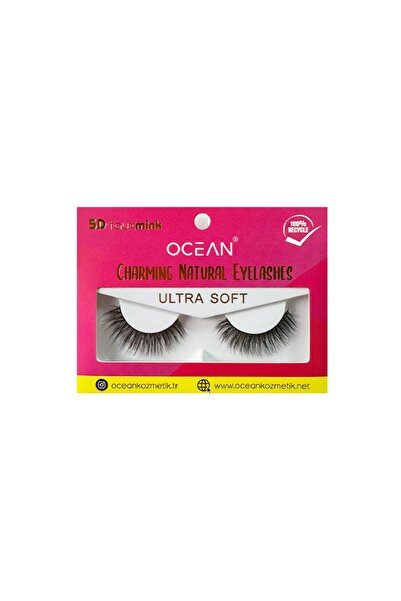 Ocean Doğal Takma Kirpik Doğal Kıl Yapısı Tekrar Uygulanabilir Kirpik