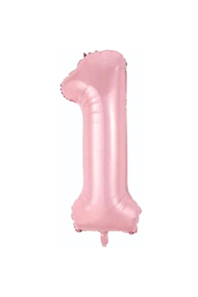 aşkın concept Folyo Balon 1 Rakamı Helyum Balon Pembe Renk - 1 Yaş Balonu