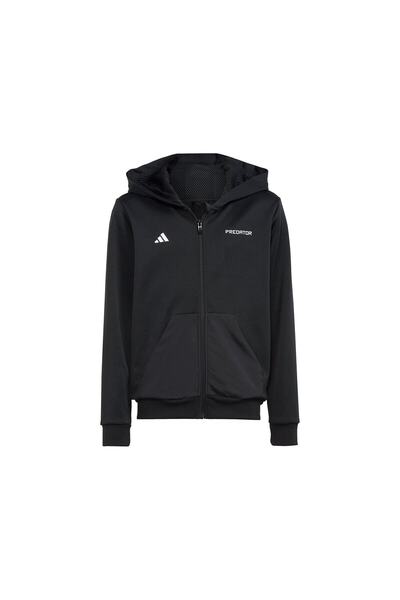 adidas سترة كرة قدم سوداء للأطفال من U Predator Fzhd - ID0005