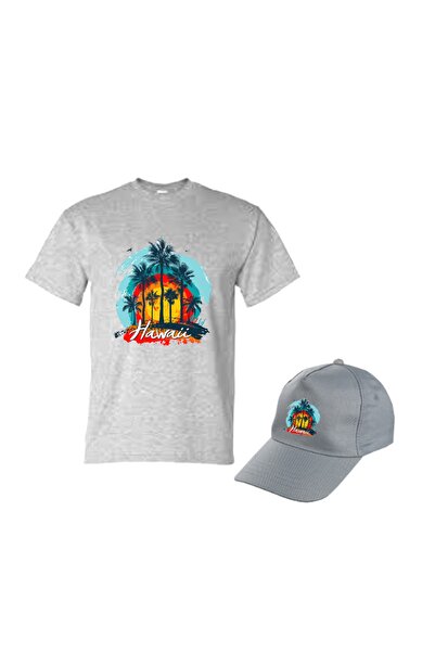 HediyeMania Combinație de bumbac hawaian tricou și pălărie Îmbrăcăminte de va...