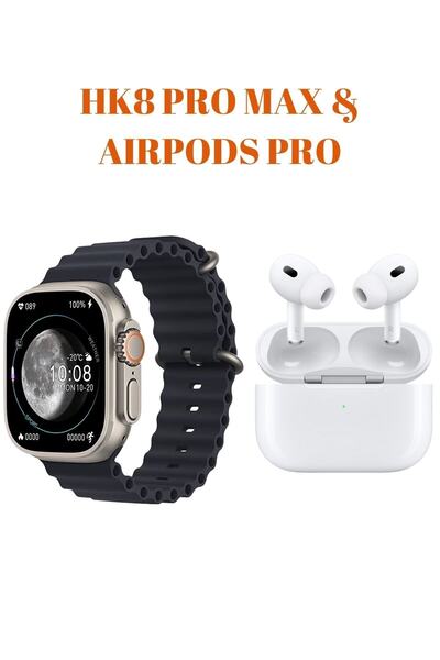 GoMarkt Redmi Note 11 Uyumlu Hk8 Pro Max Amoled Ekranlı Akıllı Saat Ve Airpod...