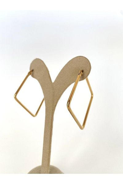 Only Vogue 2 Years Warranty Certificated Steel Gold Color Earrings
