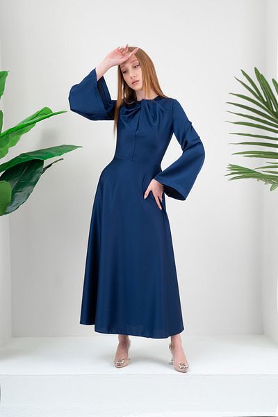 Binbir Atölye Navy Blue Lora Dress