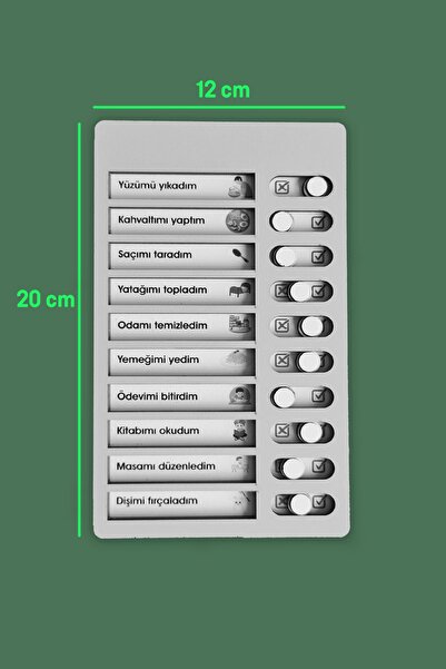woodsia Çocuk Günlük Rutin Checklist Kontrol Listesi Eğitici Oyuncak Ahşap Yapılacaklar Listesi