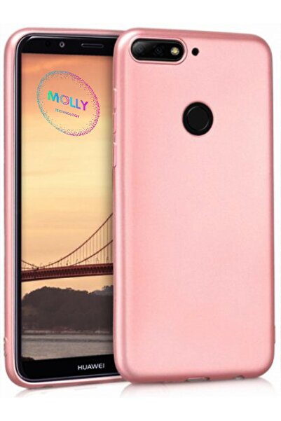 Molly Technology Huawei Y7 2018 İçin Rose Mat Silikon Kılıf