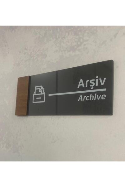 Dekokonsept Wooden Serisi (arşiv) Ofis Kapı Isimliği Yönlendirme Tabelası