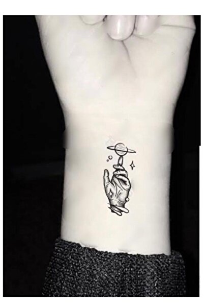 petit bijou Unisex Minimal Astranot,Gezegen Geçici Dövme,Balon,Sapan Dövmesi, El,Kol,Bilek Dövmesi,Tattoo