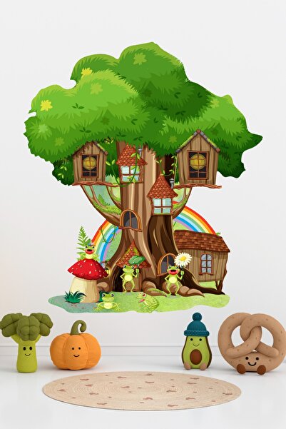 sanatıbedi Ağaç Ev Çocuk Odası Duvar Sticker