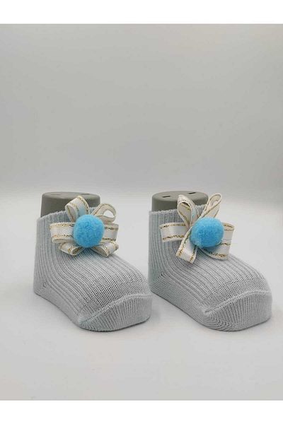 ALTUNTAŞ SINGLE NEWBORN BABY SOCKS BLUE