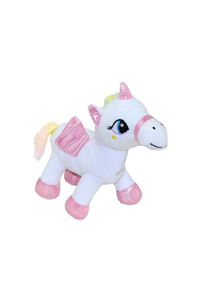 KIZILKAYA Trusty Toy Imported Fabric Horned Pegasus Unicorn Figure Plush Toy 25.cm