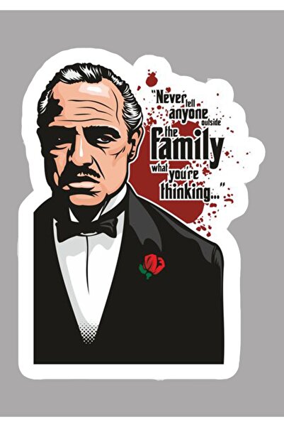MegaSticker ملصق سيارة ودراجة نارية مقاس 14 × 10 سم من Godfather - خوذة وزجاج...