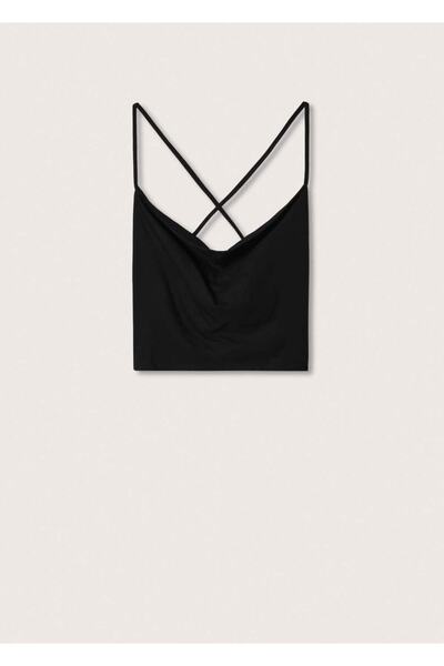 MANGO Woman Wrap Back Cut Blouse