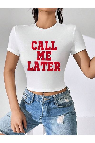 Jose Clothing Γυναικείο κοντομάνικο μπλουζάκι με λευκή στάμπα