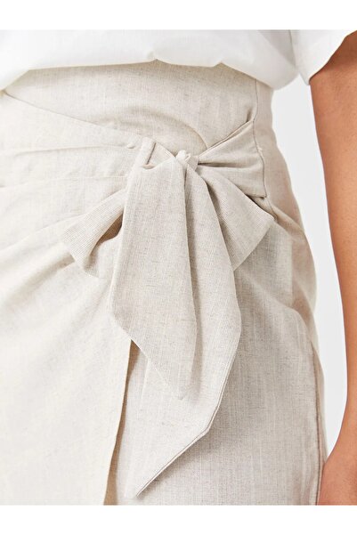 LC Waikiki Női öves szoknya cipzáras derékkal