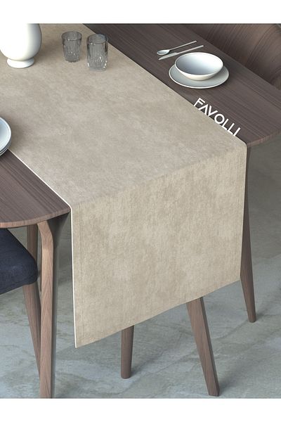 FAVOLLİ Culoarea bej catifea texturată Runner Dream Series 40 X 140