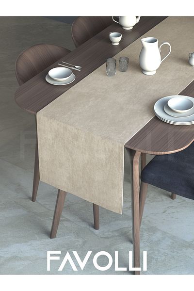 FAVOLLİ Culoarea bej catifea texturată Runner Dream Series 40 X 140