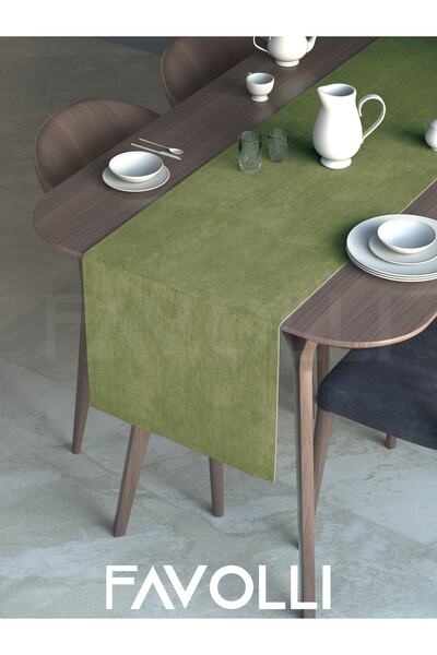 FAVOLLİ سلسلة أحلام Runner Dream ذات اللون المخملي من Ada Tea مقاس 40 × 140