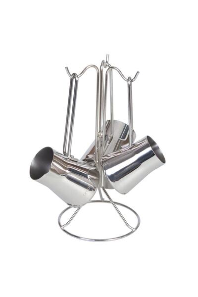 MELYET 3'lü Ömür Boyu Paslanmaz Çelik Kahve Cezve Seti Kendinden Aparatlı Cez...