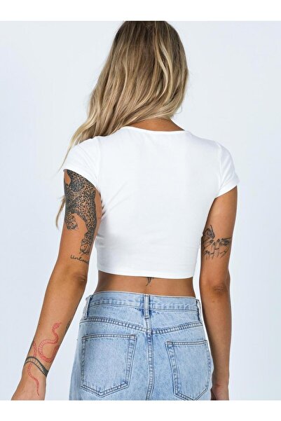 Jose Clothing Γυναικείο κοντομάνικο μπλουζάκι με λευκή στάμπα