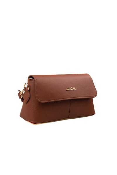 Armine Tan Plain Women's Medium Size Classic Handbag 347