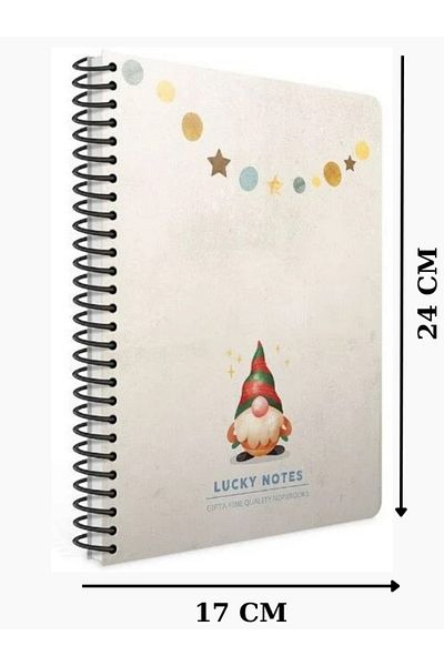 Gıpta GIPTA LUCKY NOTES HARD COVER 17 – 24 SPIRAL 120 YPSTRIPED
