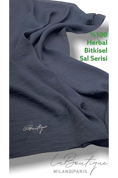 La Boutique Eşarp Herbal Herbal Shawl Anthracite