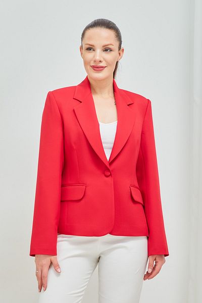 Fagi Women's Single Button Waist-Seated Sports Jacket