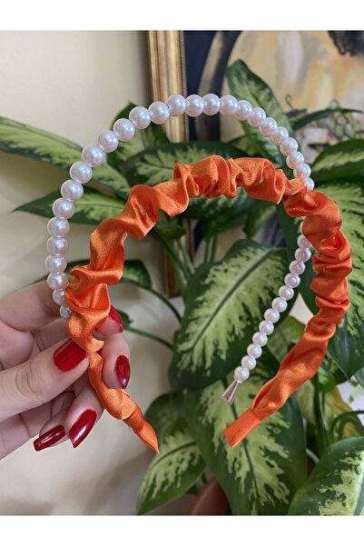 CSR AKSESUAR Set of 2 satin and pearl crowns