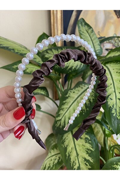 CSR AKSESUAR Σετ 2 στέμματα με σατέν και πέρλες